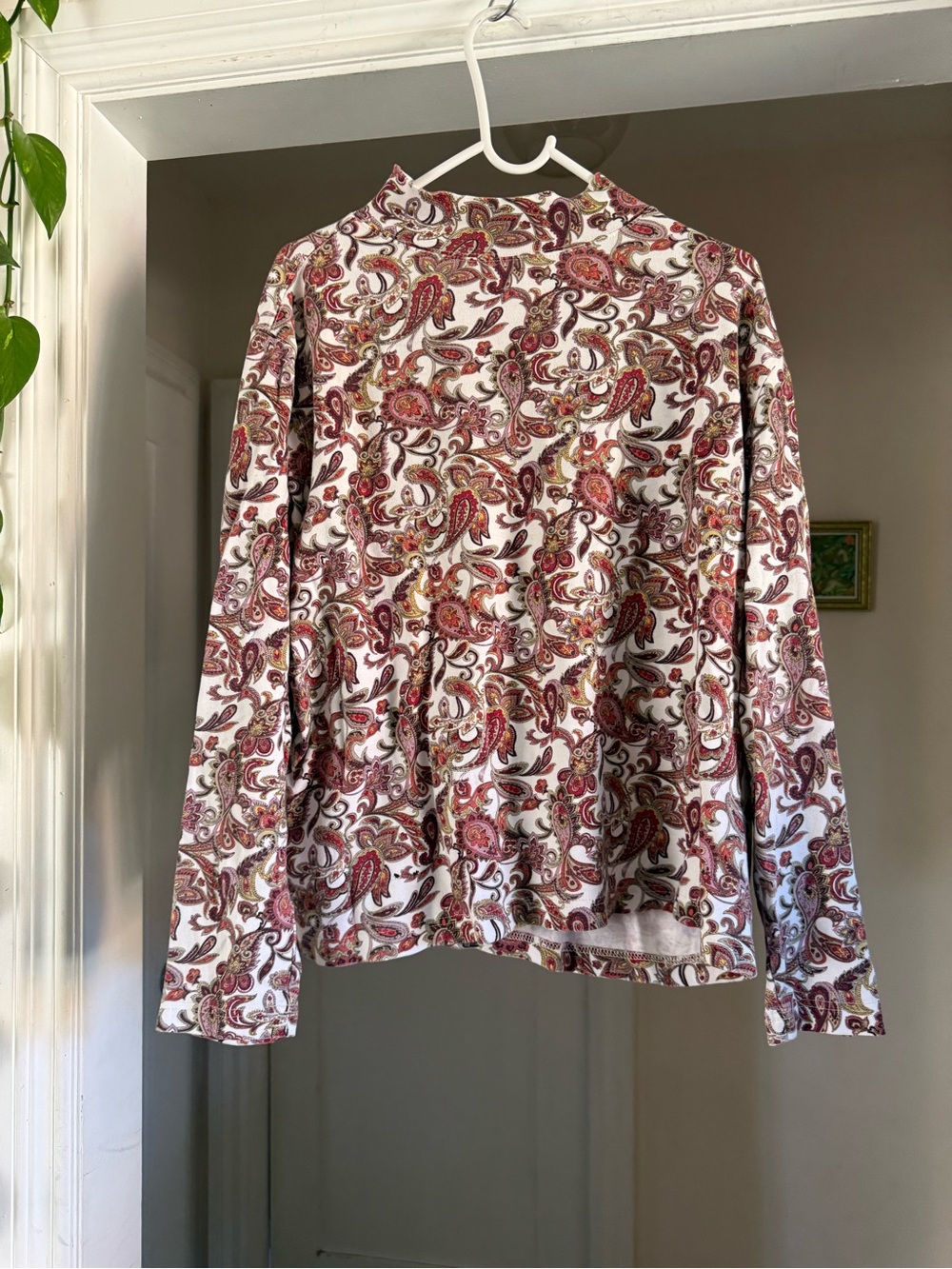 Vintage Croft and Borrow Paisley mock neck turtleneck size 1X